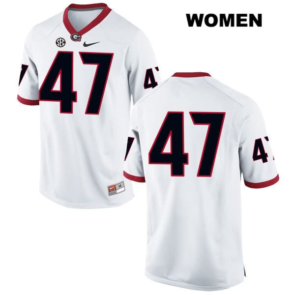 Georgia Bulldogs Women's Payne Walker #47 NCAA No Name Authentic White Nike Stitched College Football Jersey ATK3156HG